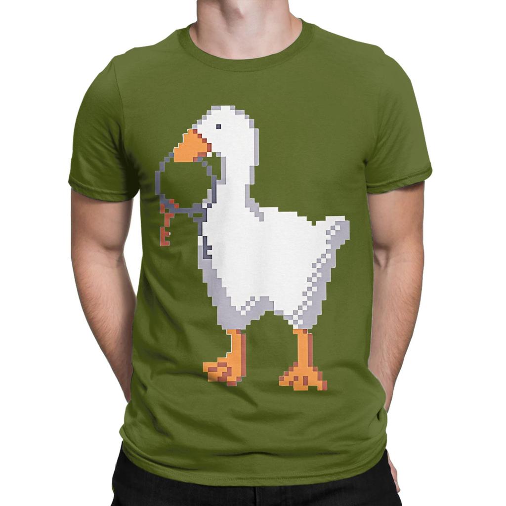 Untitled Goose Game 8 Bit Funny 100 Cotton TShirt Untitled Goose Game Tees Tops For Unisex