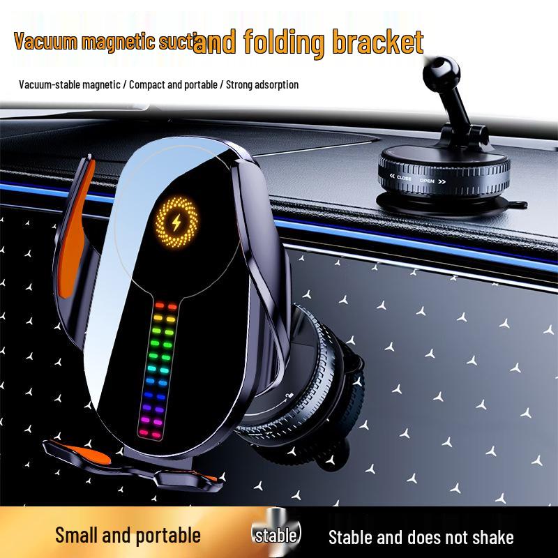 Sturdy Car Phone Holder with Inverted Hook & Vacuum Suction for Horizontal/Vertical Air Outlet Navigation