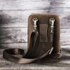 Retro Crazy Horse Leather Men's Mobile Phone Baotou Layer Fashion Casual Small Single Shoulder Crossbody Bag