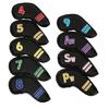 9Pcs Golfs Club Head Cover Golfs Club Cover Iron Headcover PU Leather Iron Head Cover Waterproof Golfs Putter Cover Set