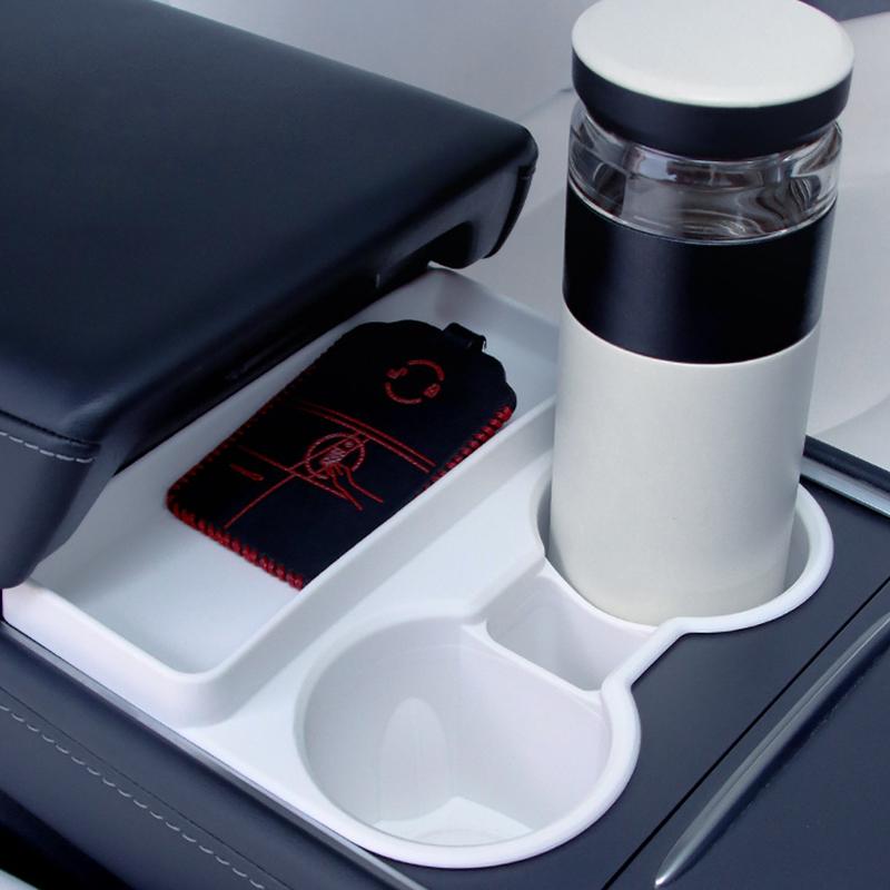 Water Cup Holder For Tesla Model Y /model 3 Central Control Cup Holder Drink Holder Storage Tray Car Interior Accessories