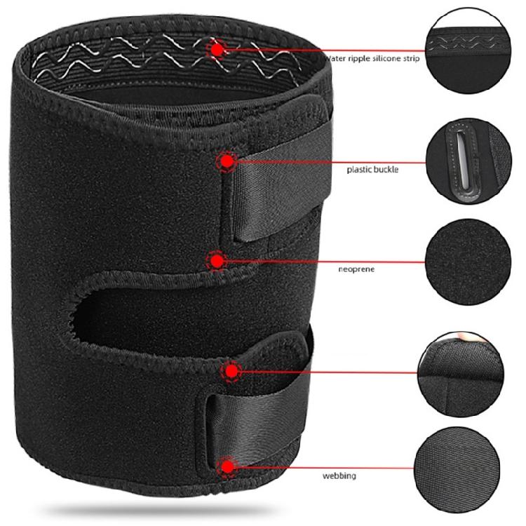 Adjustable Thigh Compression Sleeve Light Weight Breathable Leg Thigh Support Brace for Workouts Sports Injury Recovery