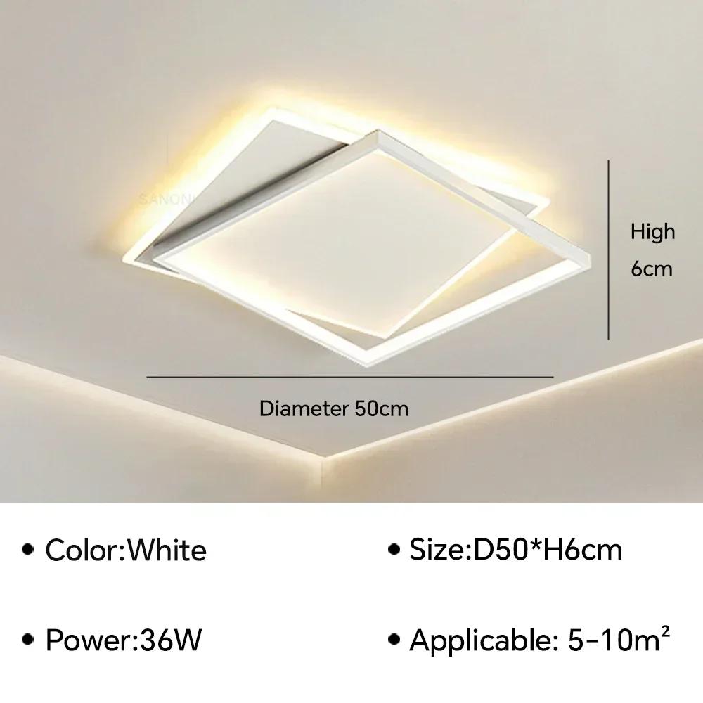 Modern Simple LED Ceiling Lamp For Living Room Bedroom Study Baby Room Kitchen Aisle Loft Chandelier Lighting Fixture Home Decor