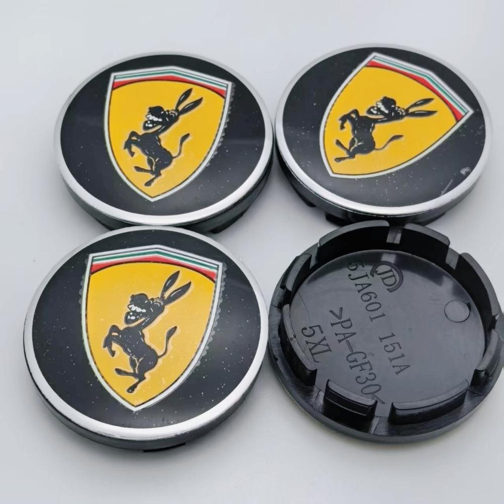 4pcs 56MM O.D /51MM I.D Donkey Logo Emblem Car Wheel Center Caps Wheels Hub Rim Hubcaps Centre Cover Replace Styling Accessories