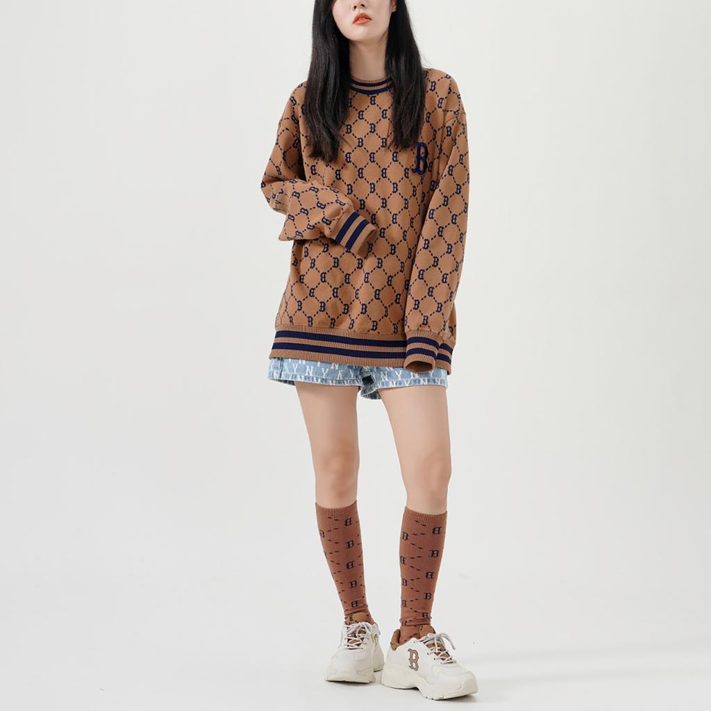 New MLB Sweatshirt Unisex Dark Brown 3AMTM0724-43BGD