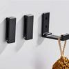 Black Gold Aluminum Folding Wall-Mounted Coat Hook - No-Drill, Invisible, Nail-Free Single Hanger