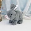 Electric Plush White Rabbits Toy Fluffy Educational Interactive Bunny Toys Suitable for Haunted House Decoration