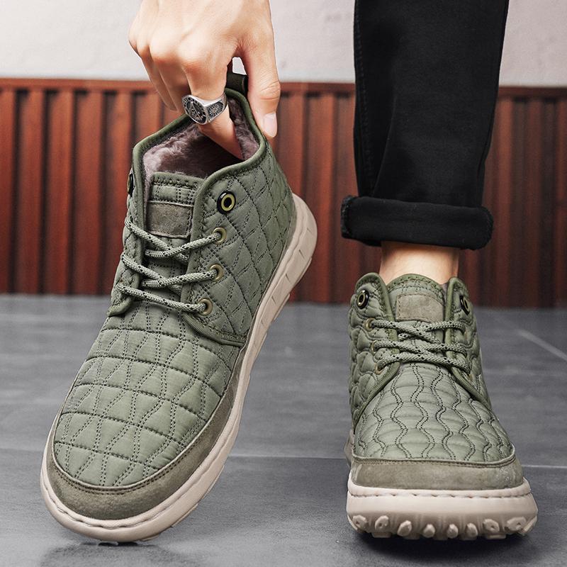 Мода 2024 Новые Зимние мужские ботинки Тапочки Теплая мужская обувь Водонепроницаемые — фото 5