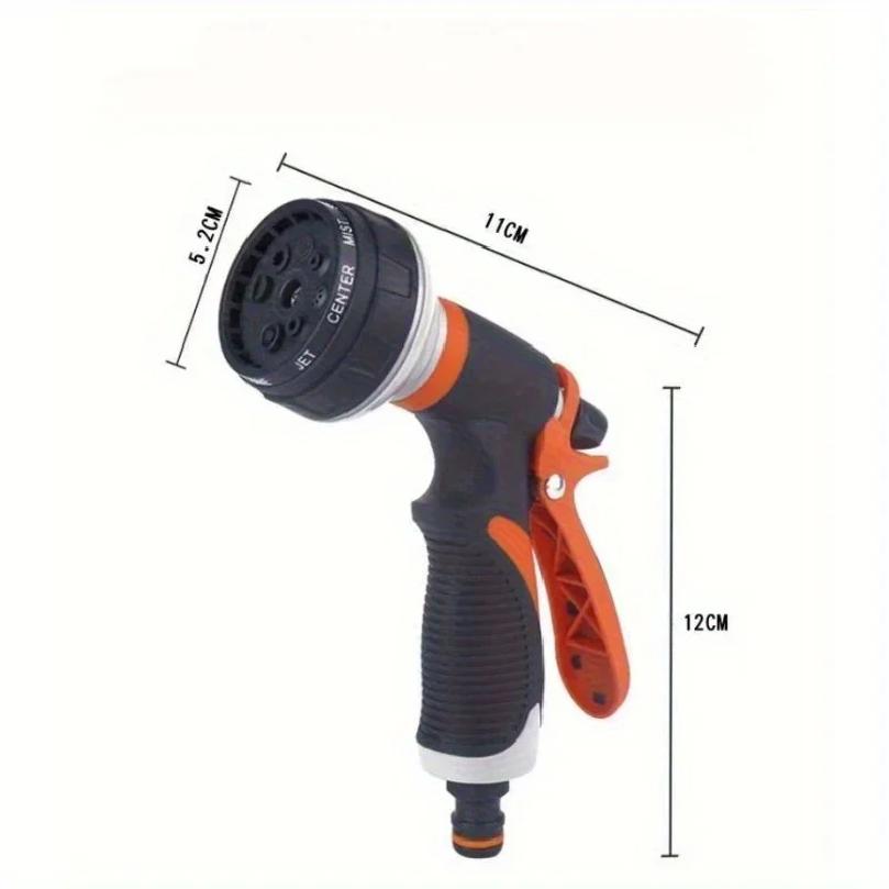 Adjustable TPR Garden Hose Spray Nozzle Anti-Drop Corrosion Resistant Water Sprayer for Lawn Watering, Car Washing & Household