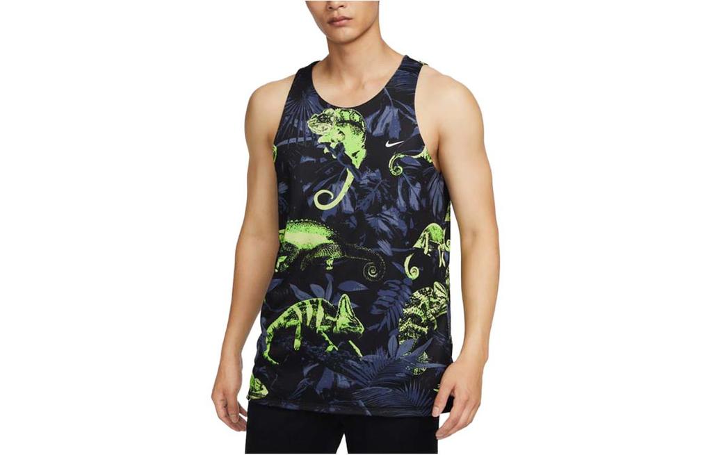 Nike Tank Tops Men's Black Crew Neck Moderate Straight Fit FB7979-010