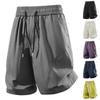 Men Lightweight Breathable Quick Dry Shorts Elastic Waistband Stretch Athletic Running Fitness Shorts for Sports Activities