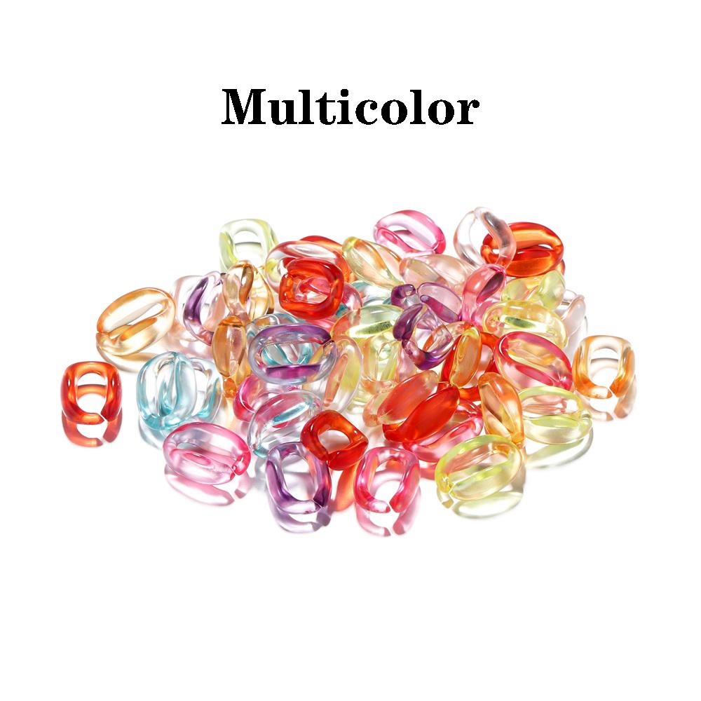 50 sztuk/partia 16*11mm kolorowe akrylowe ogniwo łańcucha naszyjnik dla naszyjnik DIY bransoletka Making plastikowe ogniwa łańcuszka tworzenia biżuterii