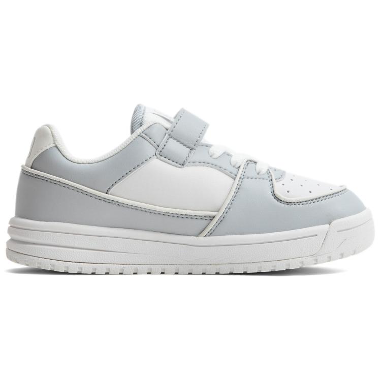 New MLB Chunky Liner Anti Slip Wear Resistant Low Top Skateboard Shoes Gray Kids' 7ASXCA13N-50GRL