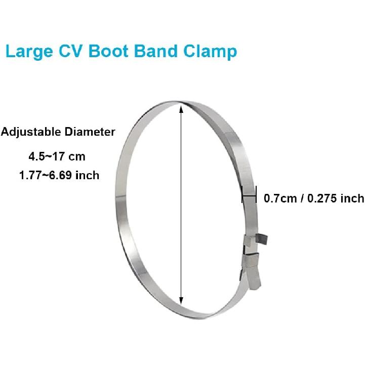 Drive Shaft CV Boot Band Clamps - Axle Boot Clamps Universal Adjustable Stainless Steel CV Boot Clamp For CV Boots & Joints 24Pcs(12Pcs Large+ 12Pcs