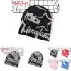 Street Style Star Letter Pattern Neutral Warm Knitted Hat For Winter Outdoor Fashion
