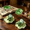 Ceramic Desktop Decoration Home Ornaments Frog Car Decor Decorative Frog Rotating Toys  Home