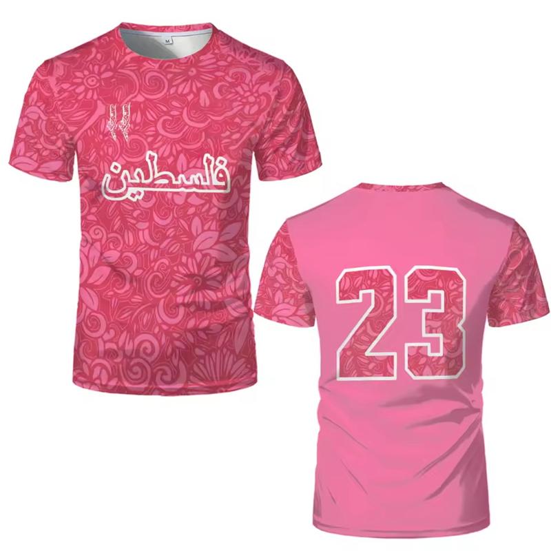 Palestine Football Jersey T Shirts Adult & Kids New Summer Digital Print Soccer Uniforms Casual Sports Palestinian Flag Gym Tops