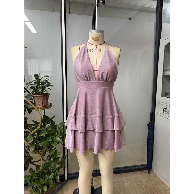 Women's Fashionable Deep V-Neck Sexy Summer Dress