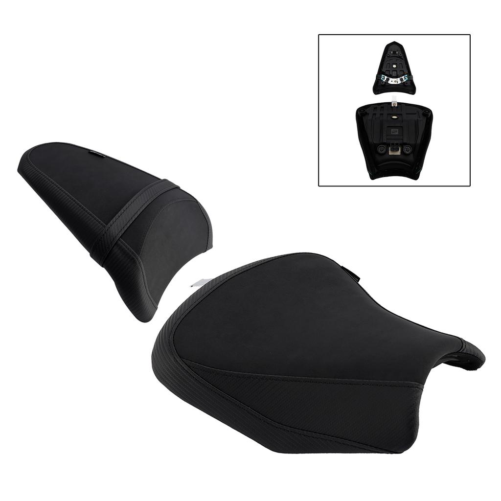 Front&Rear Raider Passenger Cushion Kit Black For Kawasaki Ninja 650 Z650 17-25