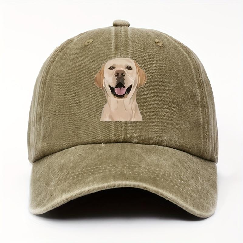 Cute Labrador Pattern Urban Retro Style Lightweight Adjustable Curved brimmed Hat for Men and Women Dressing