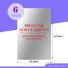 YVPSI 6 PCS 8''x6'' Self Adhesive Acrylic Mirror Tiles Small Frameless Mirrors Flexible Mirror Sheets Wall Stickers Non Glass Mirror Panels for