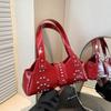New Retro Rivet Tote Bag Fashionable and Personalized Shoulder Underarm Bag For Women Trend Large Capacity Purse and Handbags AVE