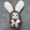 Curly-Haired Lolita Rabbit Doll Pendant: Cute Silicone Bag Charm