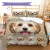 Havanese Papillon Pattern Bedding Quilt Set Quilt Cover Pillowcase Home Decoration Gift (1 * Duvet Cover + 2 * Pillowcase, Without Core)