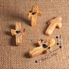 Room Decor Walnut Wooden Thumb Crosses, Handheld Prayer Beads, Church Easter Religious Accessories, Spiritual Devotional Tools
