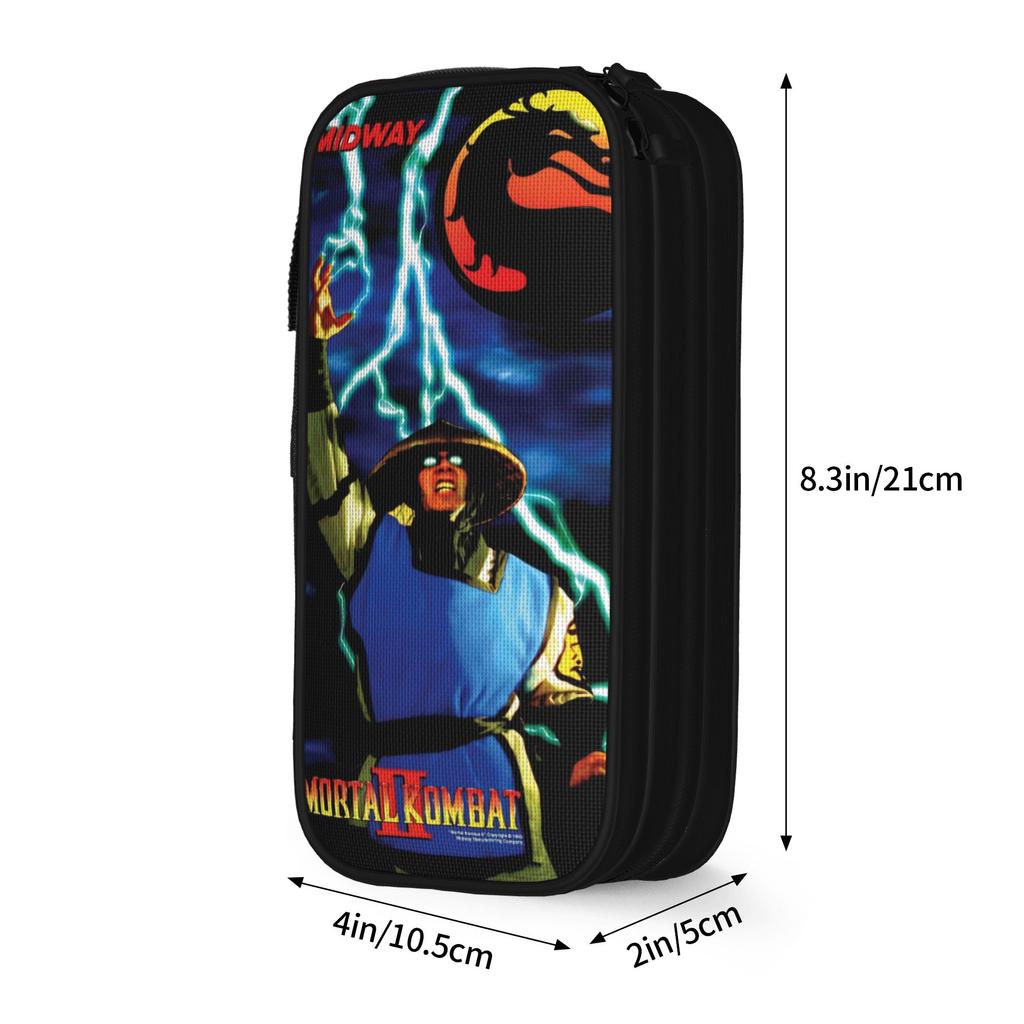 Mortal Kombat II Moive 2026 Pen Box Double Layer Large Capacity Kids  Pen Case Birthday Gift