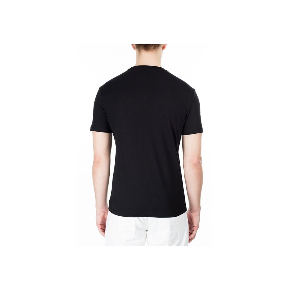 Emporio Armani Striped Eagle Logo Short Sleeve T-Shirt Men Tops Black 3H1TB7-1J30Z-0999