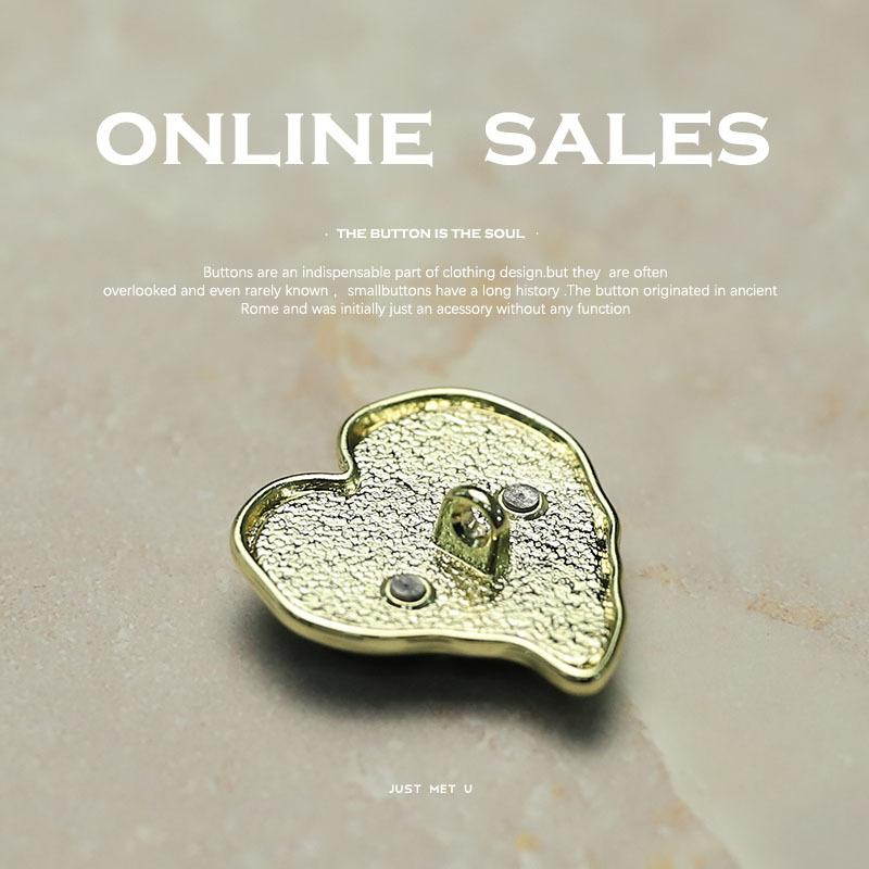 6pcs/Lot Apparel Accessories Clothing Hearts Metal Buttons For Decoration Diy Crafts Supplies Needlework Decorative Sewing Items