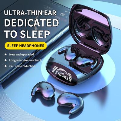 Mini căști invizibile de somn Căști ascunse Bluetooth 5.3 Reducerea zgomotului rezistent la apă Căști fără fir TWS Căști stereo sport