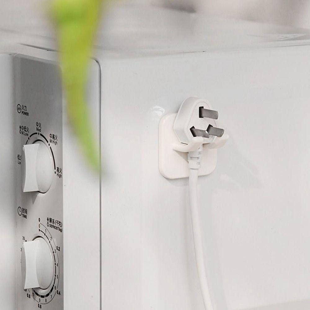 Punch-free Shaving Razor Holder Plastic Shaver Rack Creative Power Plug Hook  Bathroom