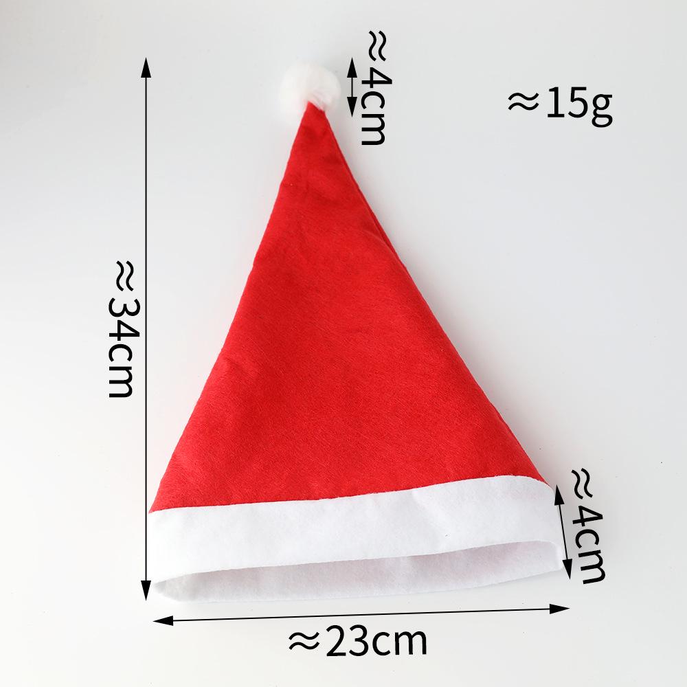 Santa Claus Costume Plush Christmas Hat - Non-Woven Festival Ornament