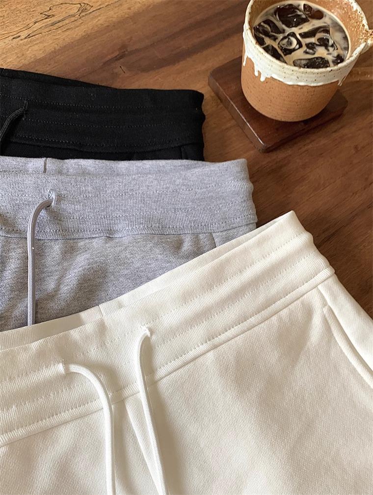 Autumn 2024 Women's Drawstring Casual High-Waist Loose Wide-Leg Shorts