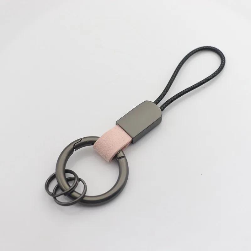 Car Sleek Carbon Fiber Style Keychain - 360° Rotatable, Universal Fit with Anti-Lost D-Ring, Durable for Men & Women Amagi