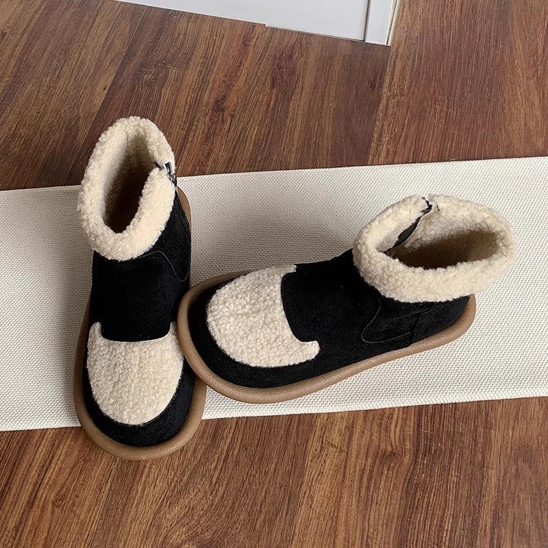 Fashion Women's Snow Boots 2025 Autumn Winter New Flat Bottom Ankle Boots for Women Warm Cotton Shoes Casual Soft-soled Suede Botines