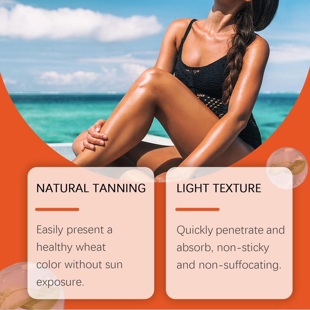 Sunless Tanning Aid Cream Plant Oil Glossy Moisturizing Even Skin Tone For All Seasons Tanning Aid Body Cream
