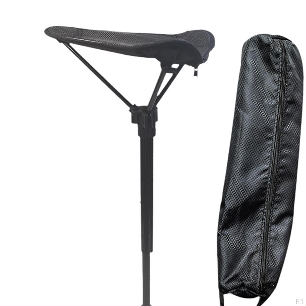 Single Leg Fishing Stool Tripod Seat Multifunctional Compact Foldable Chair with Carry Bag for
