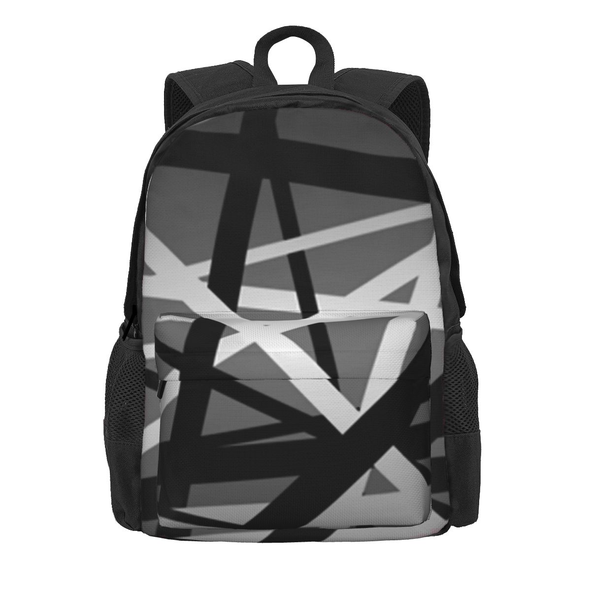 Van Halen Rugzak Mannen Abstracte Lijnen Patroon Rugzakken Polyester Nieuwigheid Schooltassen Trekking Ontwerp Rugzak 36x32x10cm