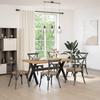 Dining Table NOAIN X Shaped Legs 160x90x75 Cm Solid Pine Wood