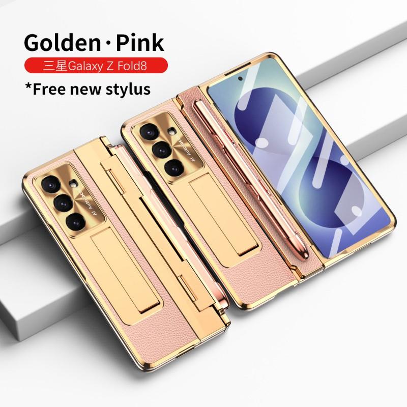 Slim Leather Case Galaxy Z Fold8 Fold7 With Pen Slot Shockproof Stand Support Premium PU Cover