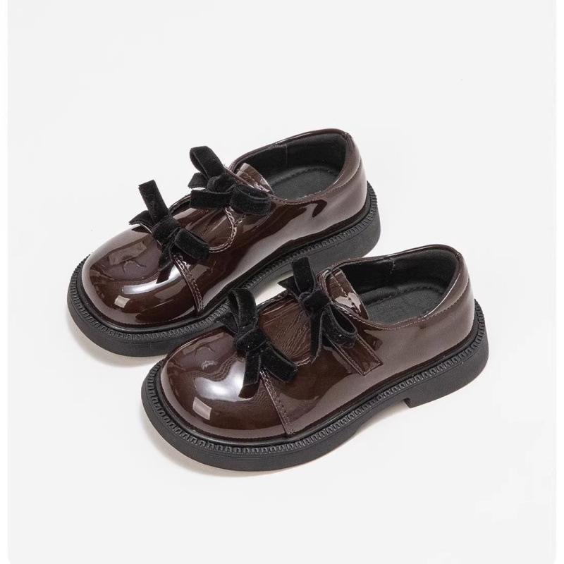 

Girls foreign style bow small leather shoes 2025 spring new children s soft-soled single shoes little girl temperament princess shoes [Open the glue and break the bottom for free]