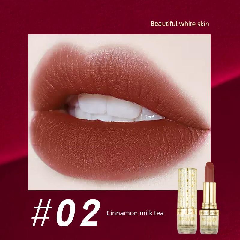 Maco Andy Lipstick Velvet Matte Finish Moisturizing No Stain On Cup Non-Fading Cheap Student Female Cameo Brown White