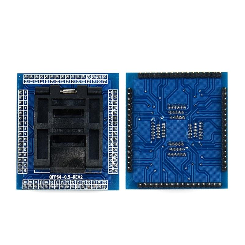 High Quallity U Type QFP64 TQFP64 LQFP64 socket adapter IC test socket programmer qfp64 socket tqfp64 lqfp64