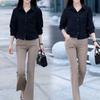 Women's Fashion Slim-Fit Long Sleeve Blouse - Early Autumn 2024