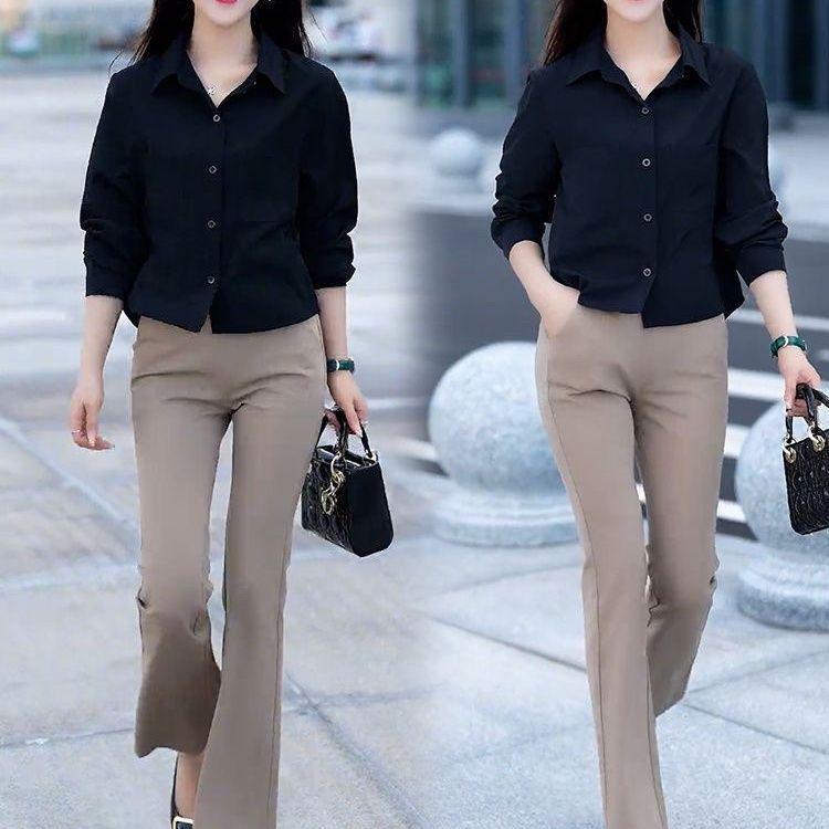 Women's Fashion Slim-Fit Long Sleeve Blouse - Early Autumn 2024