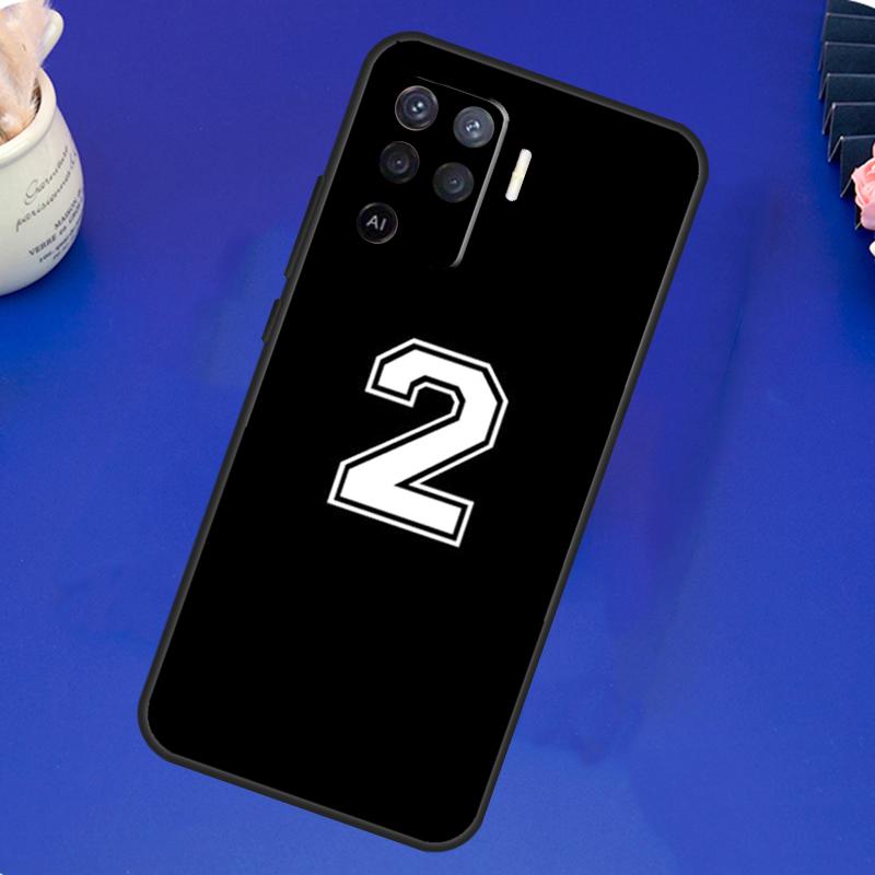 Custom Football Lucky number Case For OPPO A17 A57 A77 A78 A15 A16 A52 A72 A76 A96 A74 A94 A5 A9 A31 A93 A54S A53S A57S