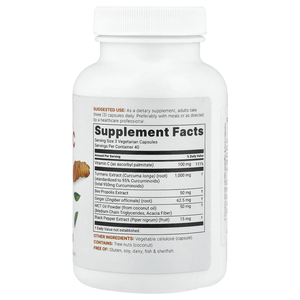 Micro Ingredients Kurkuma Curcumin 95, 120 Veggie-Kapseln